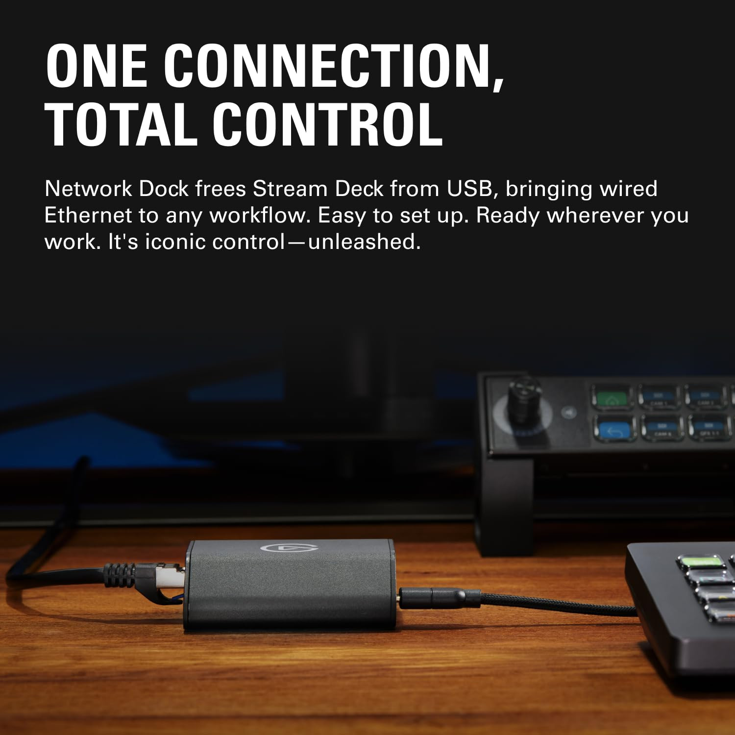 Network Dock for Stream Deck – Wired Ethernet Adapter, Poe or USB Powered, Easy