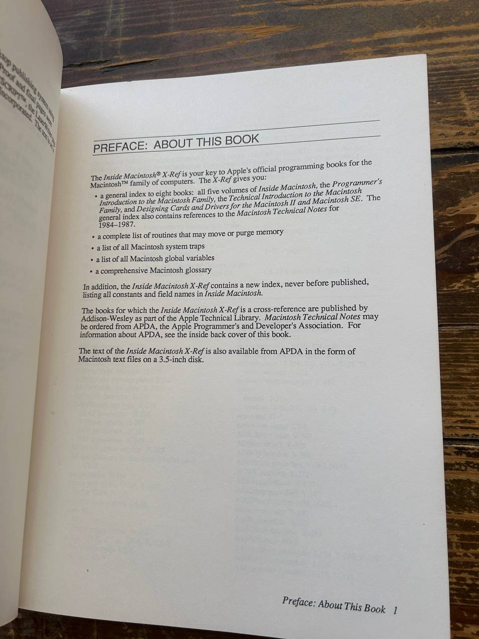 Inside Macintosh X-Ref 1988 Vintage Apple Programming Book Signed As-Is