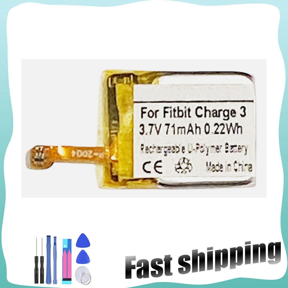 71mAh LSS271621 Battery for Fitbit Charge 3 Fitness Activity Tracker FB409 FB410