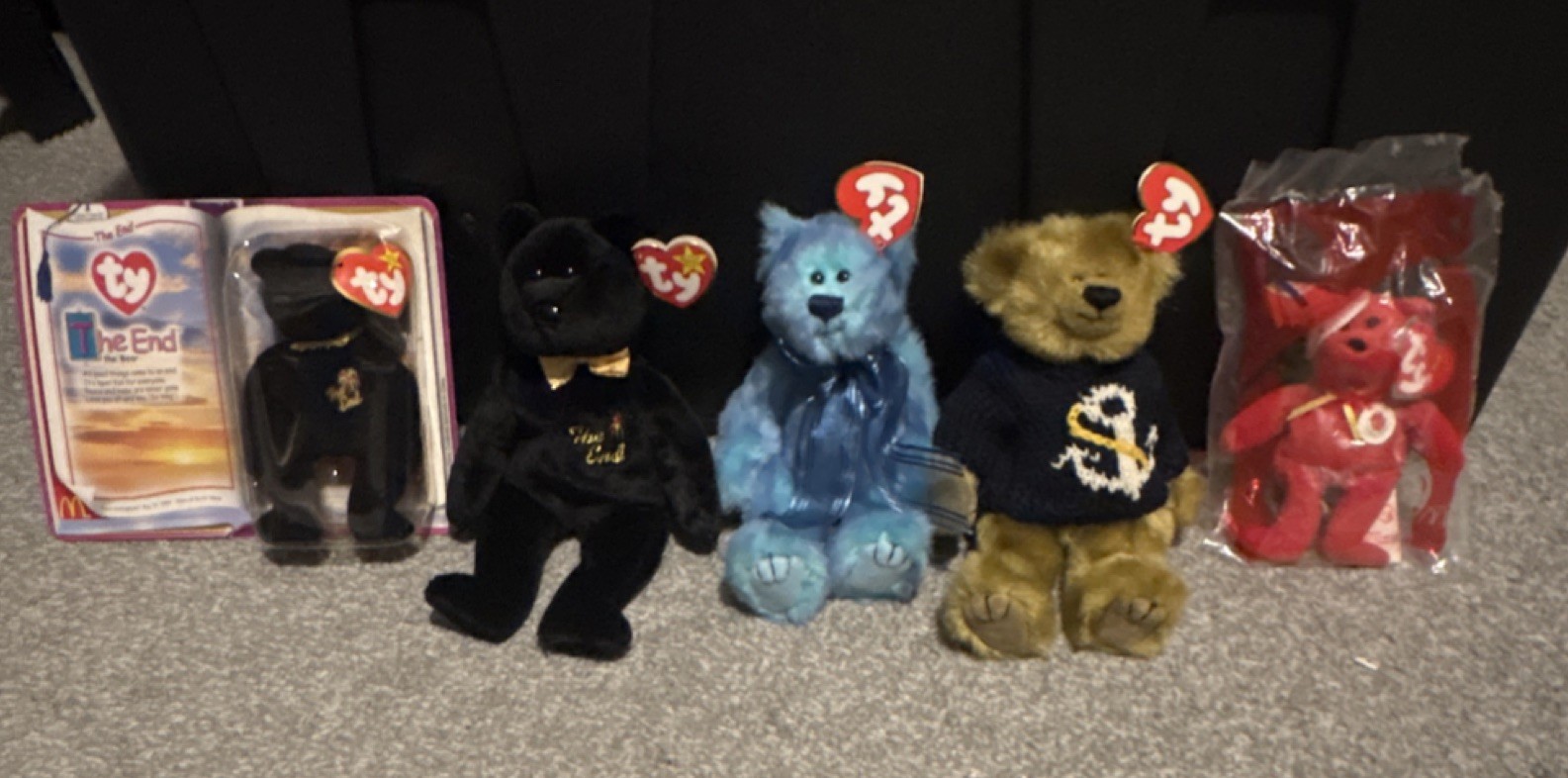 Ty Beanie Babies VTG Lot Of 5 Collectible Original Tag Bears Retired McDonalds❤️