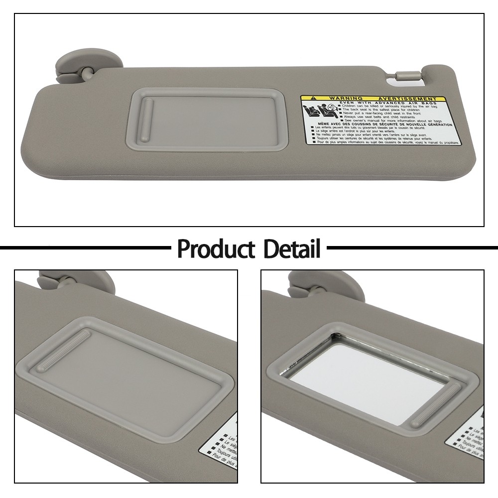 For 2004-2008 Toyota 4Runner 4.7L Left Driver Side Sun Visor Grey