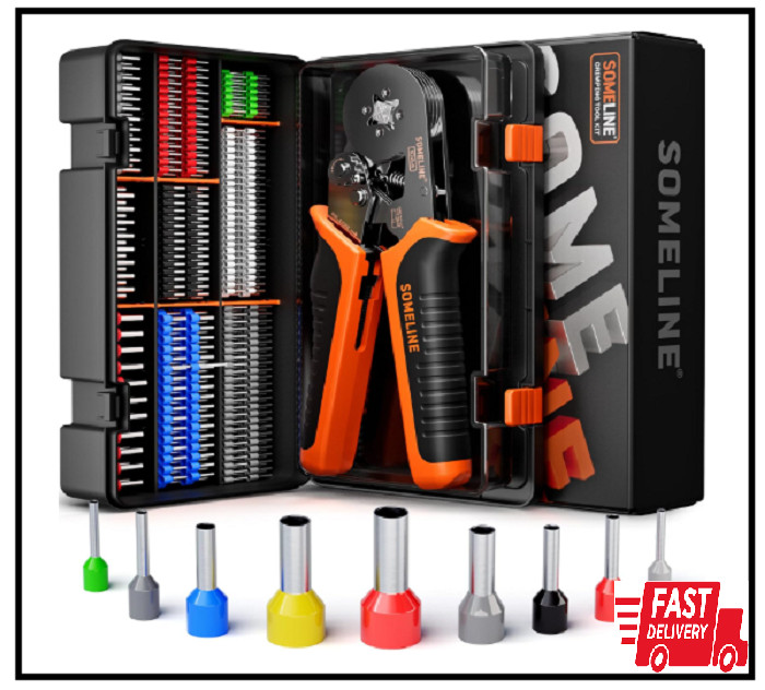 ® Ferrule Crimping Tool Kit,Self-Adjusting Pliers for Wire Ferrules AWG 24-8, wi