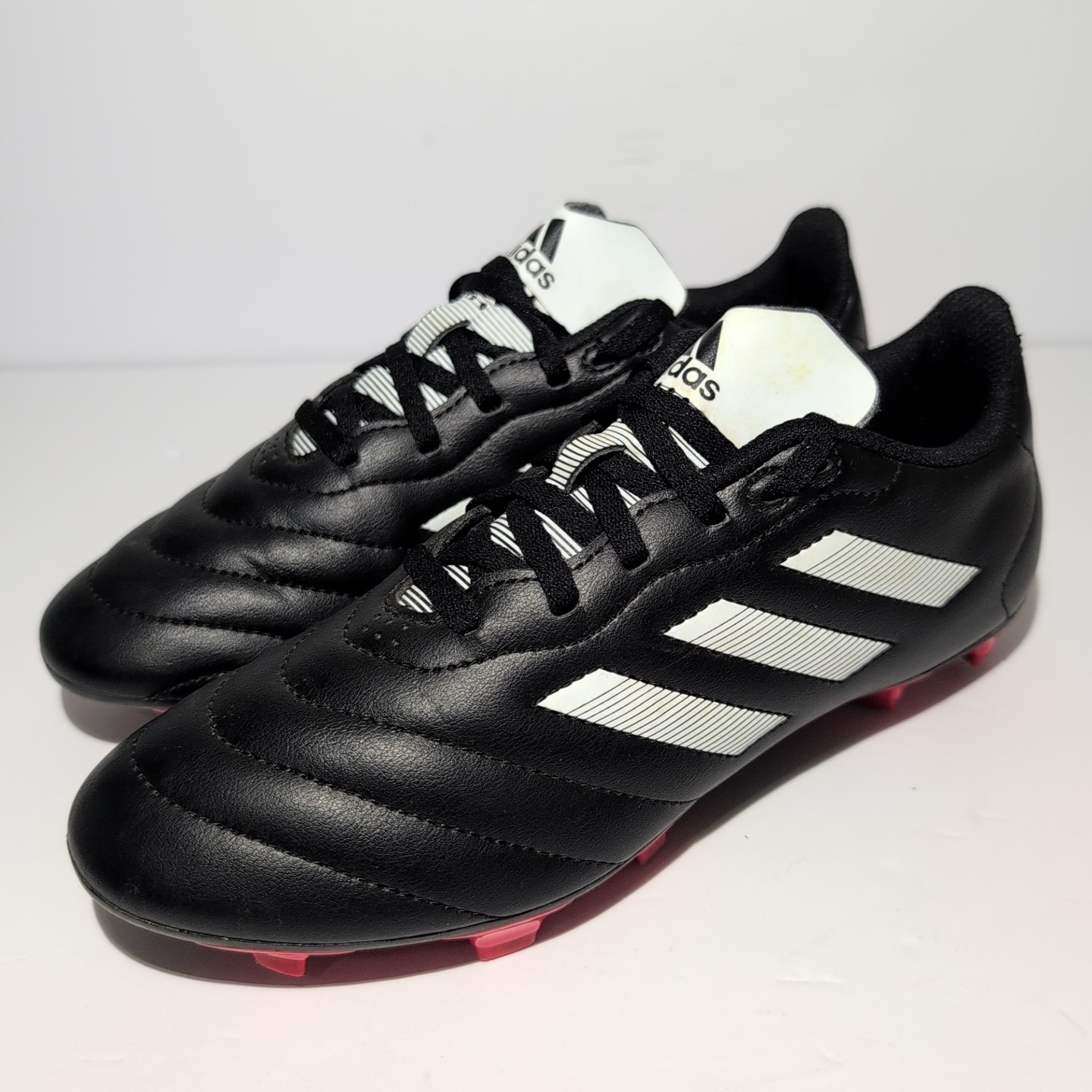 Adidas Goletto VIII FG Black White Red Soccer Cleats Mens Size US 6.5 EU 39.5