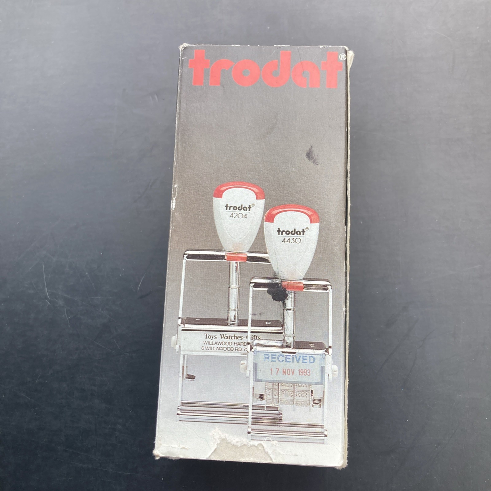 Vintage Trodat 6 Digit Stamper Self Inking Stamp 4546 G Made In Austria Open Box