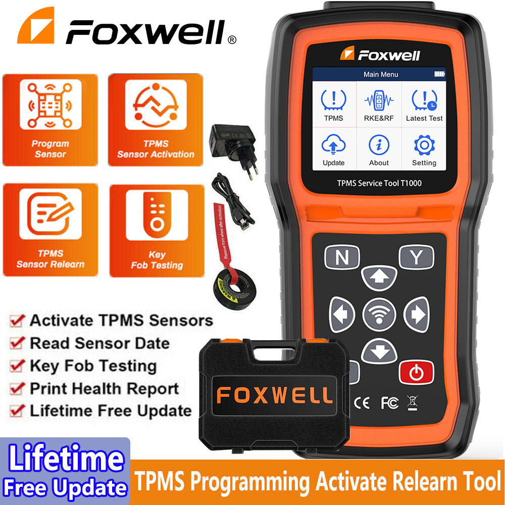 Foxwell T1000 Car TPMS Reset Tire Pressure Sensor Activate Programming Scan Tool