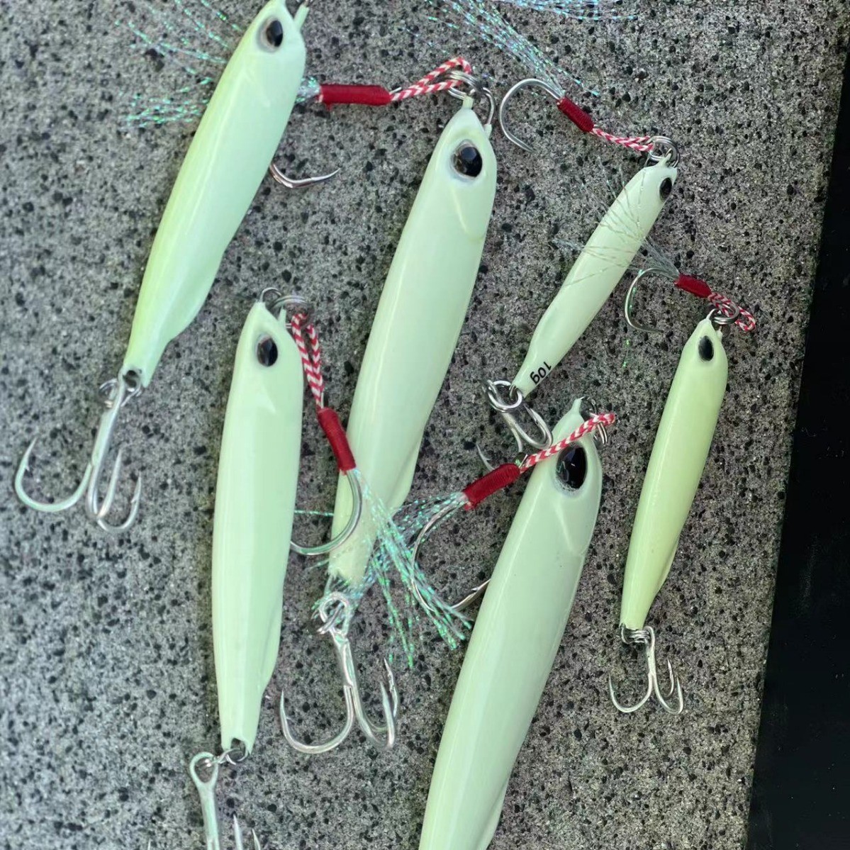 6pcs/Lot Glow Micro Butterfly Metal Jig Fishing Lure Bait Jigging Tuna Slow Lure