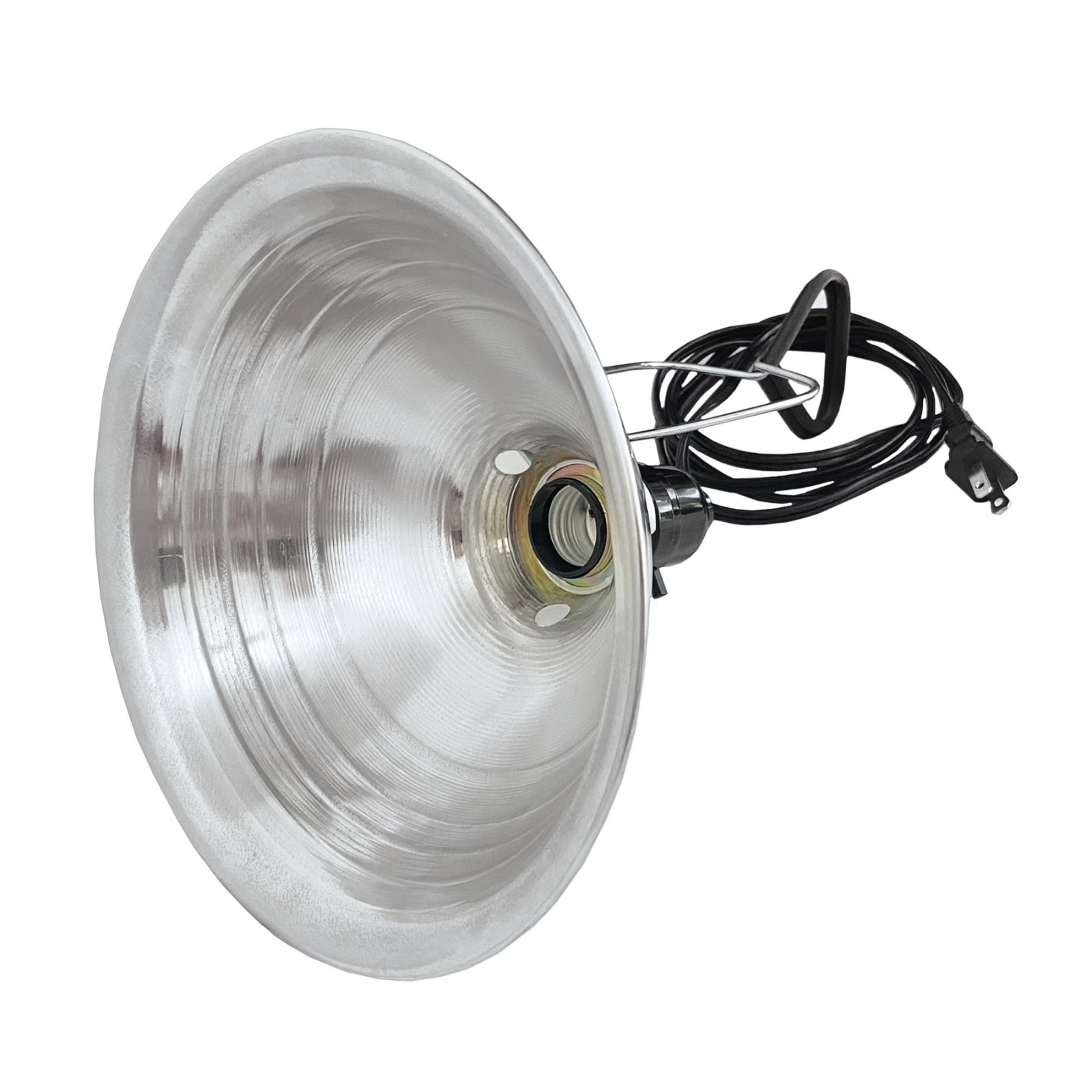 8.5" Clamp Work Light Aluminum Reflector Lamp 150W E26 Socket 6ft Cord Workshop