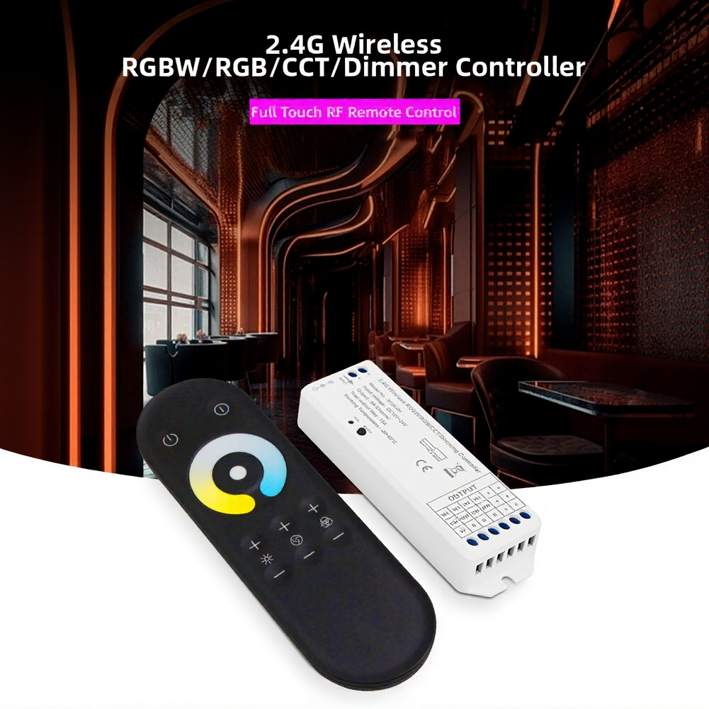 RF2.4GQ Wireless Touch Dimmer Controller for Warm Cool White LED Lighting