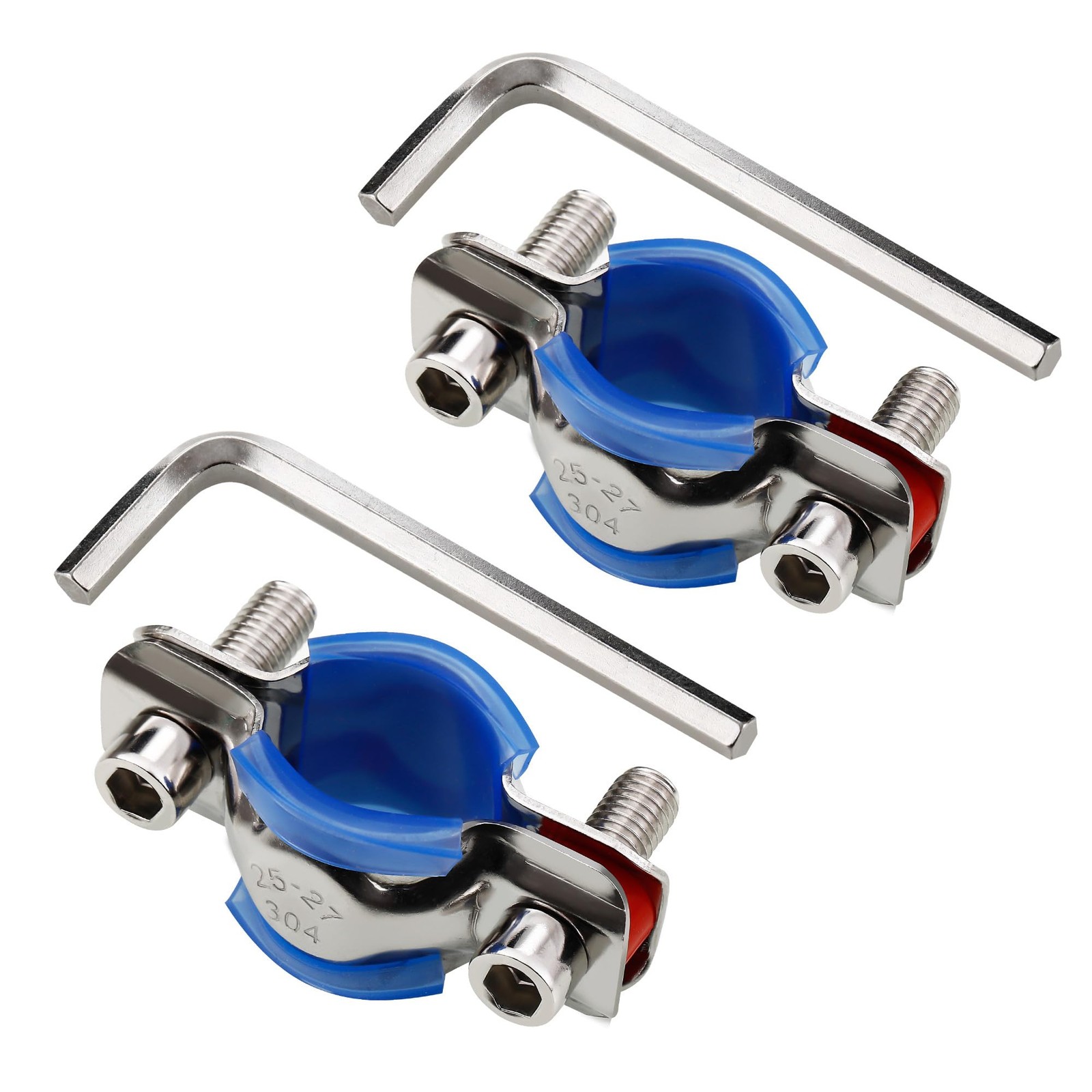 A.I.FORCE 2Packs Fix Sinking Office Chair, 304 Stainless 1, Silver, Blue