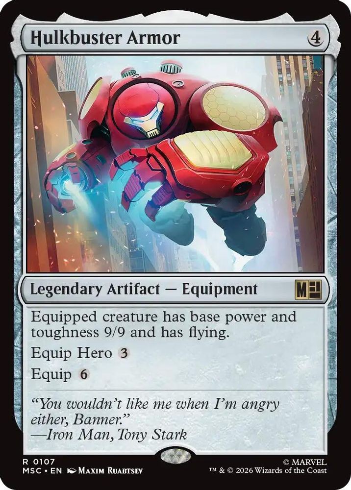 2026 Magic: The Gathering: MSC - Hulkbuster Armor (#107, Rare, Near Mint)