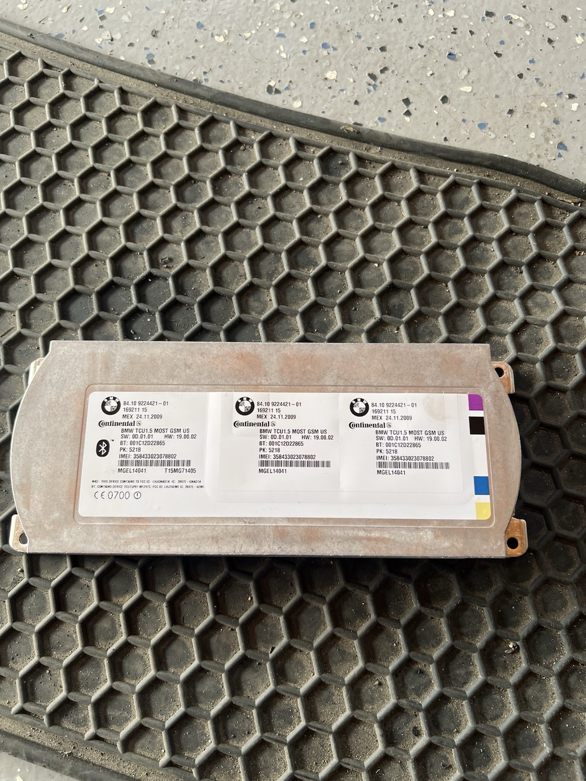 09-11 bmw 3 series bluetooth telematic unit 84109224421 9224421 PK: 6219  QE0003