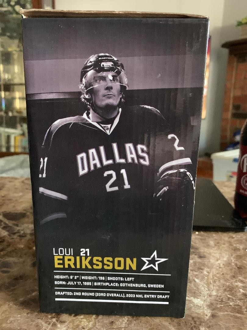 Loui Eriksson Sleep Inc Collectible Bobblehead Dallas Stars Hockey NHL with Box
