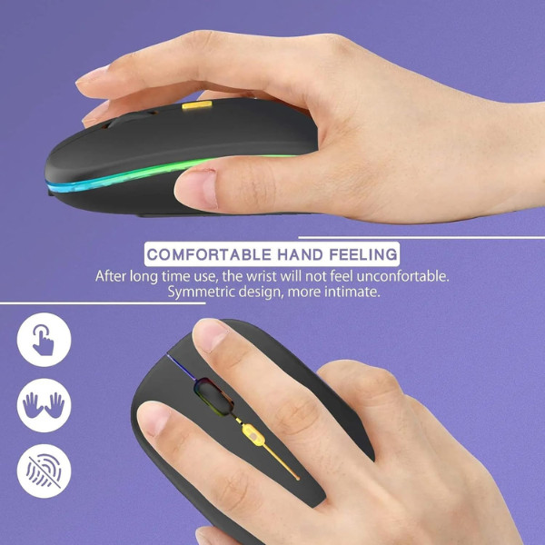 NEW WIRED USB OPTICAL MOUSE FOR PC LAPTOP COMPUTER ANDROID BOX SCROLL RGB LED UK