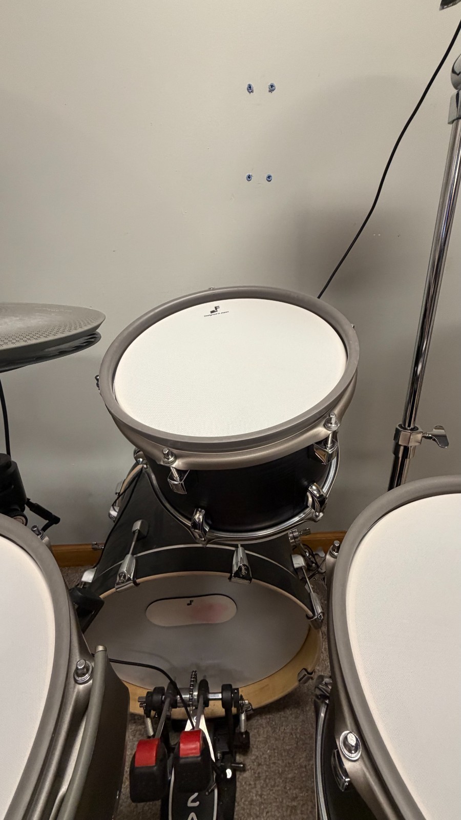 Used - EFNOTE 5X Acoustic Designed Electronic Drum Set Black Oak Wrap
