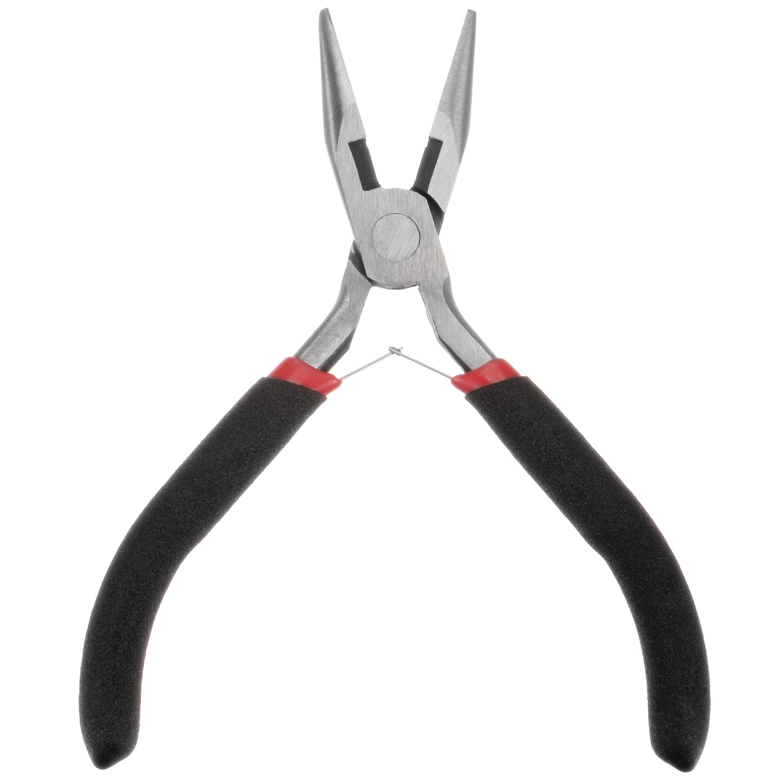Mini Needle Nose Pliers 4.5" Toothless Precision Plier with Black Handle