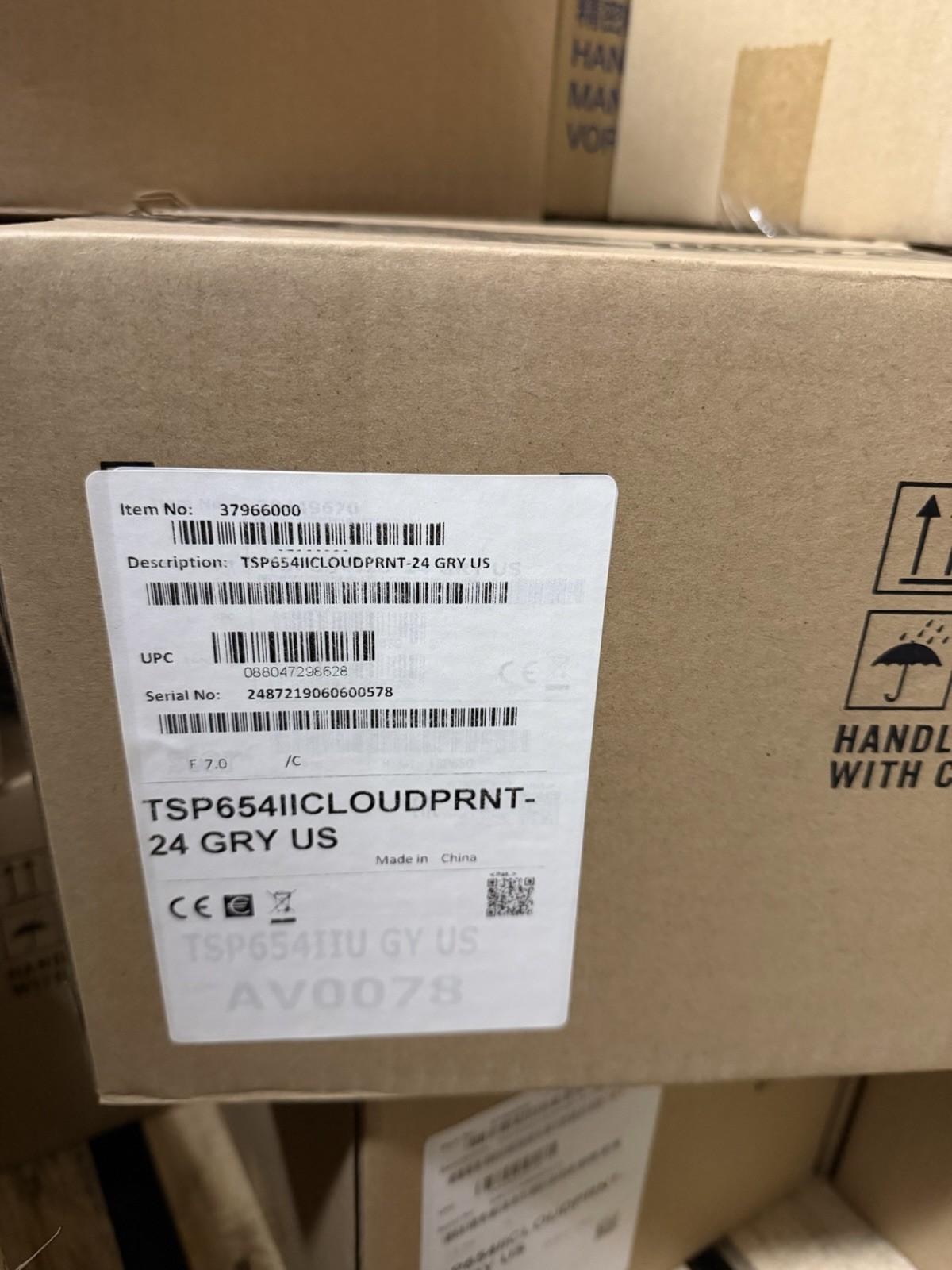 Star Micronics TSP650II Thermal POS Printer USB Ethernet Gray