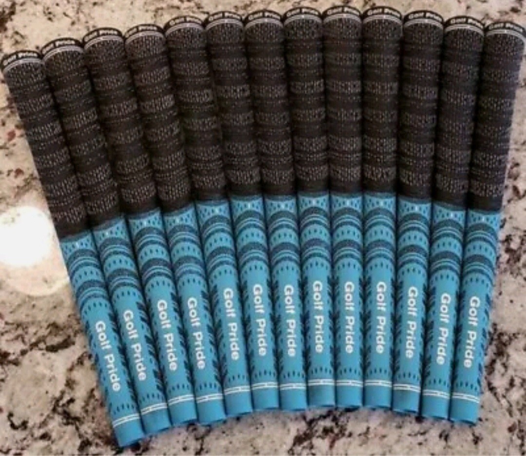 NEW RARE 13 Golf Pride New Decade Multi-Compound Midsize Golf Grips Light Blue