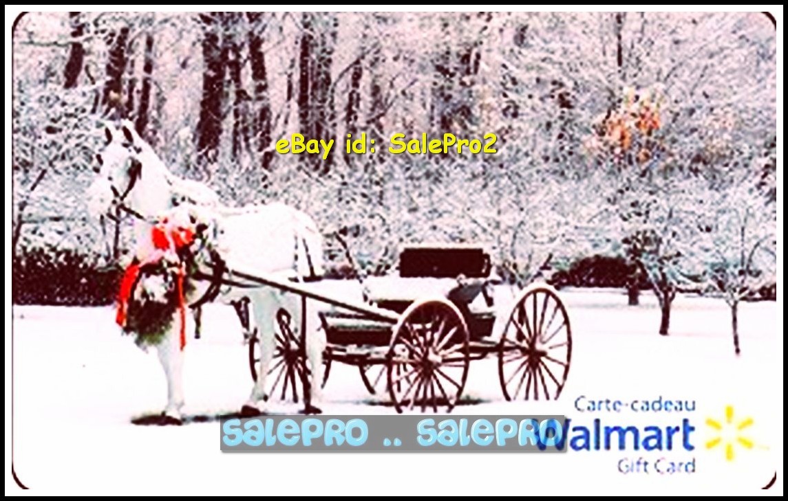 WALMART CHRISTMAS CHARIOT A RIDE IN THE PARK #VL11436 COLLECTIBLE GIFT CARD