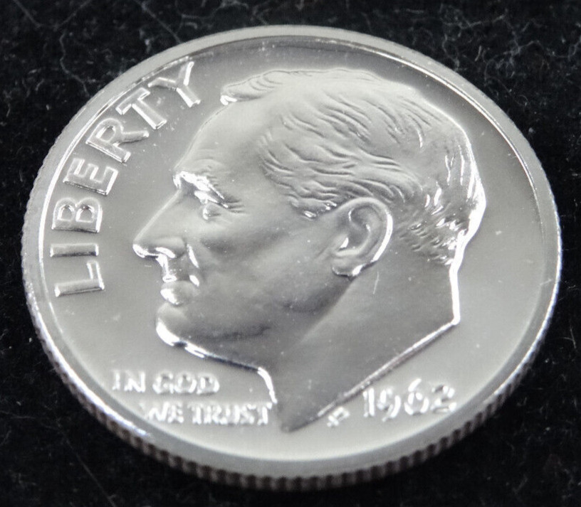 1962 Roosevelt Dime PR Proof 90% Silver Coin US Mint