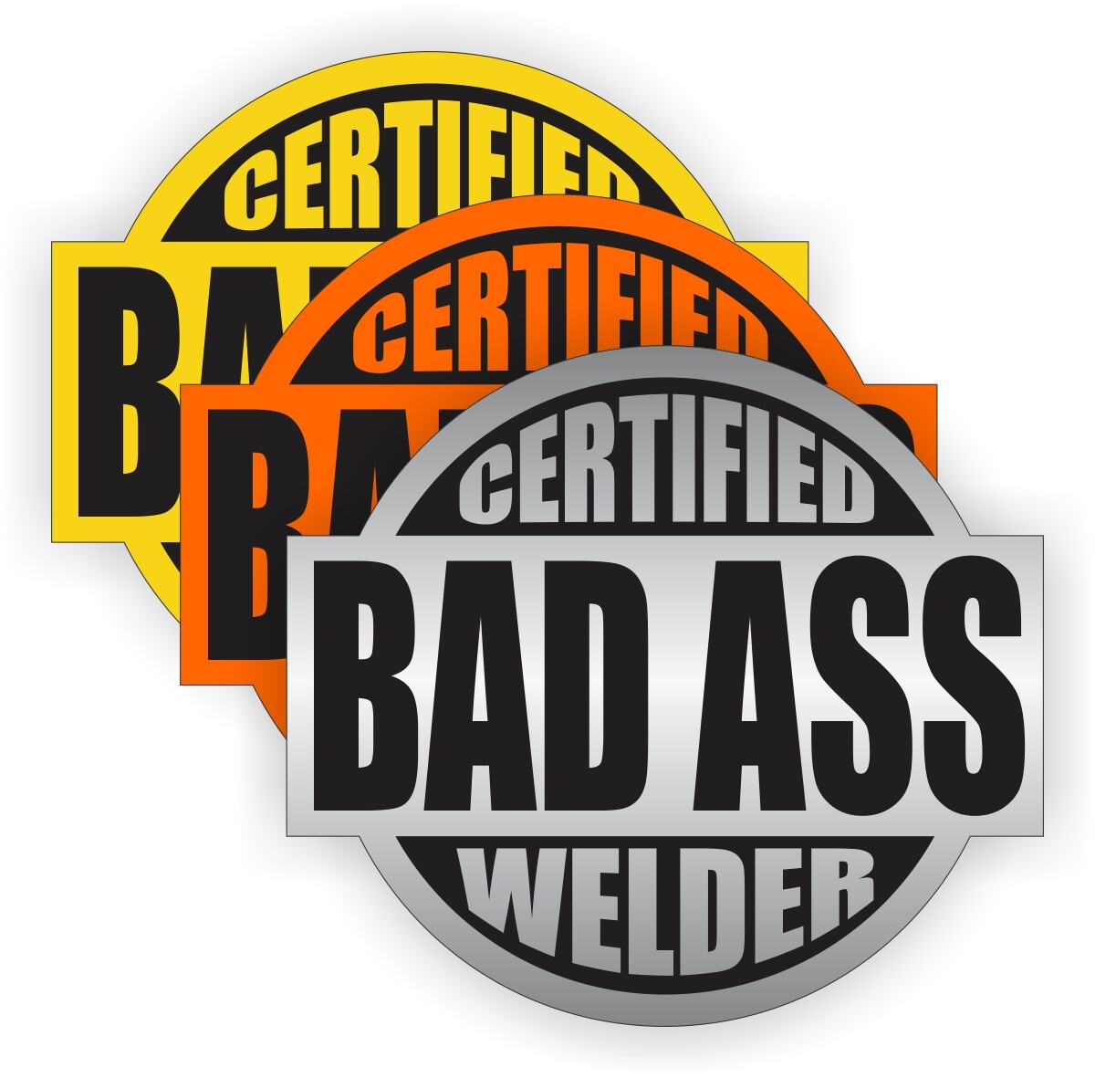 Bad Ass Welder Funny Hard Hat Stickers Vinyl Decals Labels Welding Tig Mig Rod