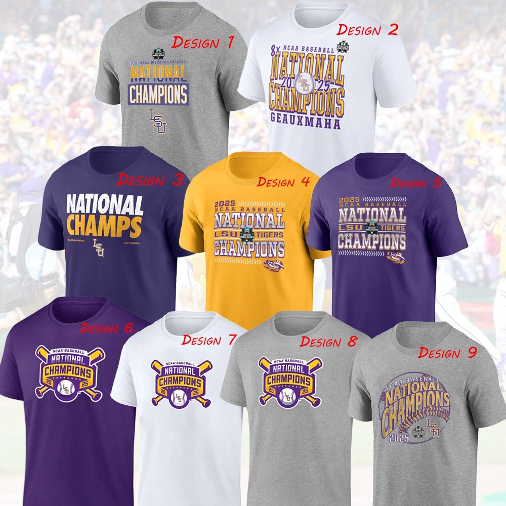 FREESHIP - LSU Ti.gers 2025 Baseball Men's College World Series Champions Fans