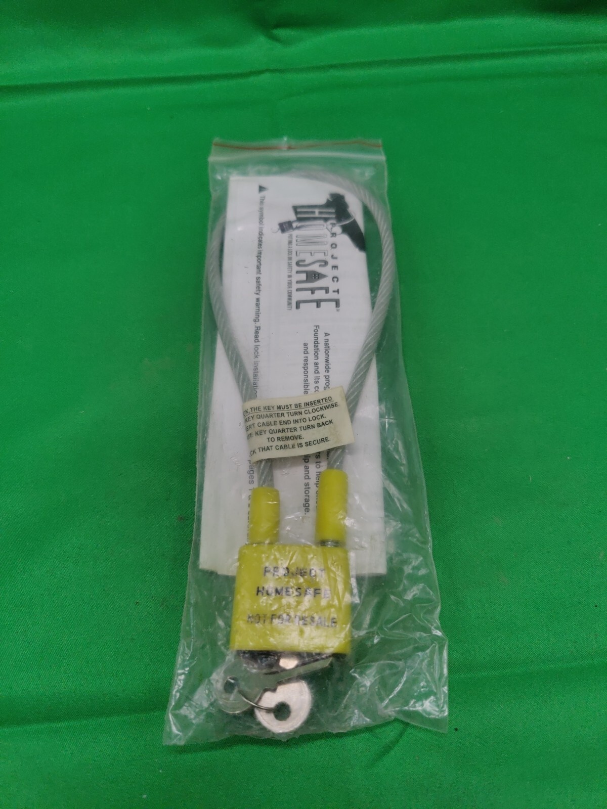 Gun lock Ruger firearm cable lock 16" yellow Homesafe 2 KEYS A3