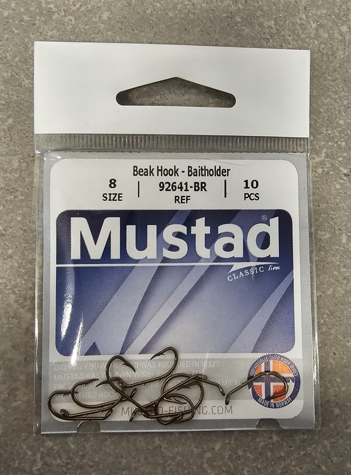 MUSTAD 92641-BR BAITHOLDER FISHING HOOKS ASSORTED SIZES