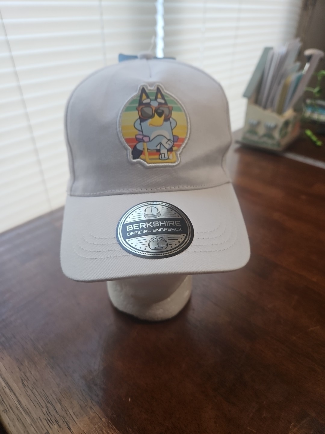 Berkshire Bluey Kids Toddler  Snapback Hat White  One Size Fits Most New