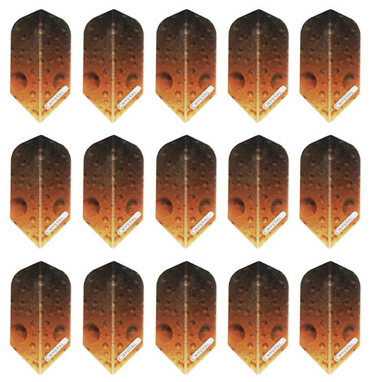 5 New Sets Elkadart Crystal Slim Dart Flights - Ships w/ Tracking - Brown