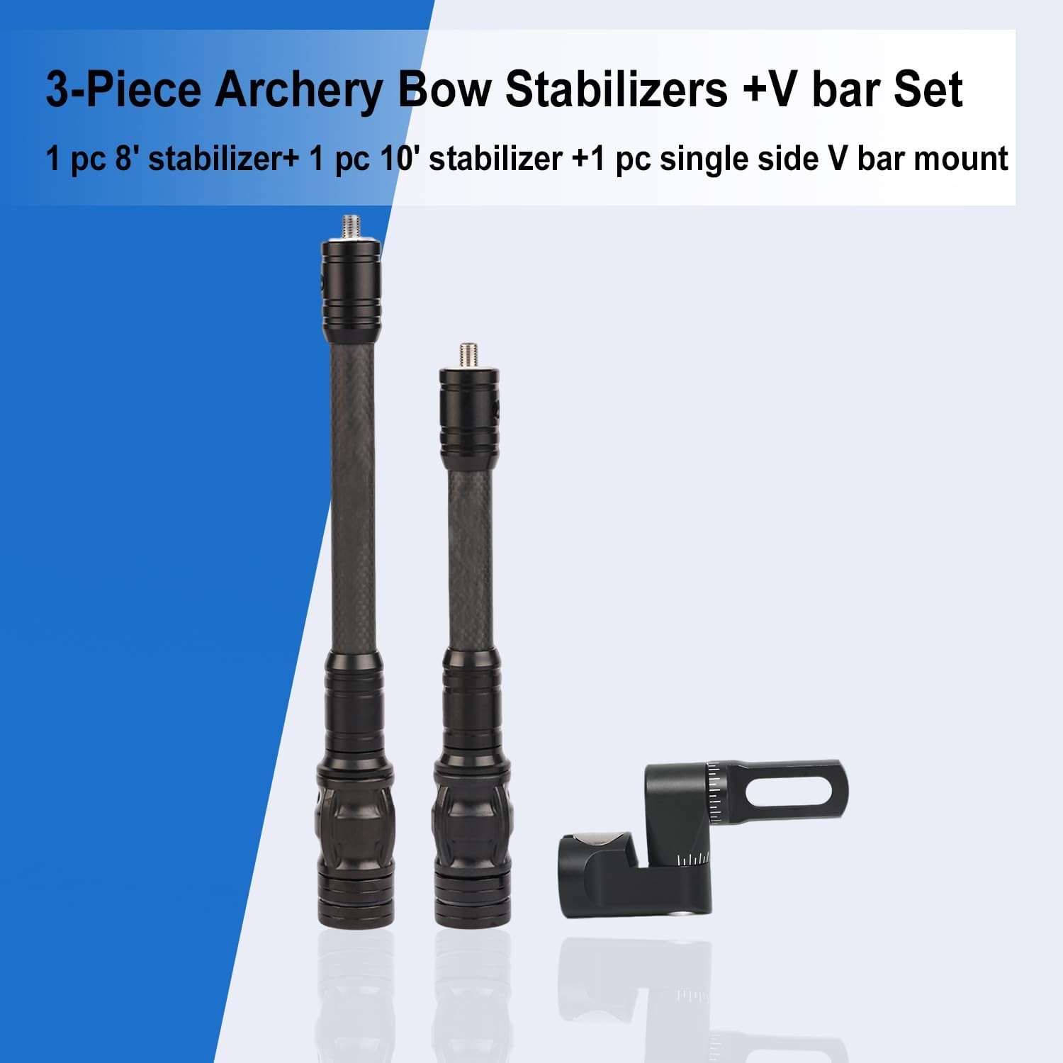Compound Bow Hunting Stabilizer Kit Archery Balance Rod Set w/ Weights