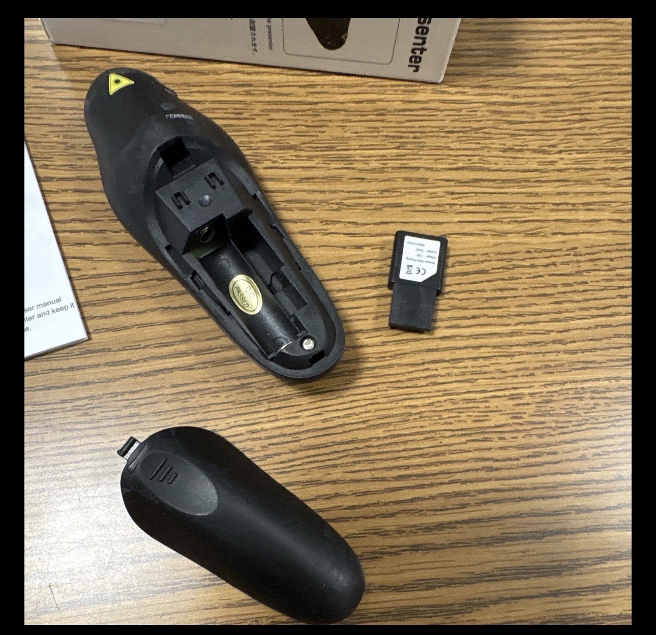 DinoFire Wireless Presenter Pointer w/ USB Receiver D22-XO-US Black