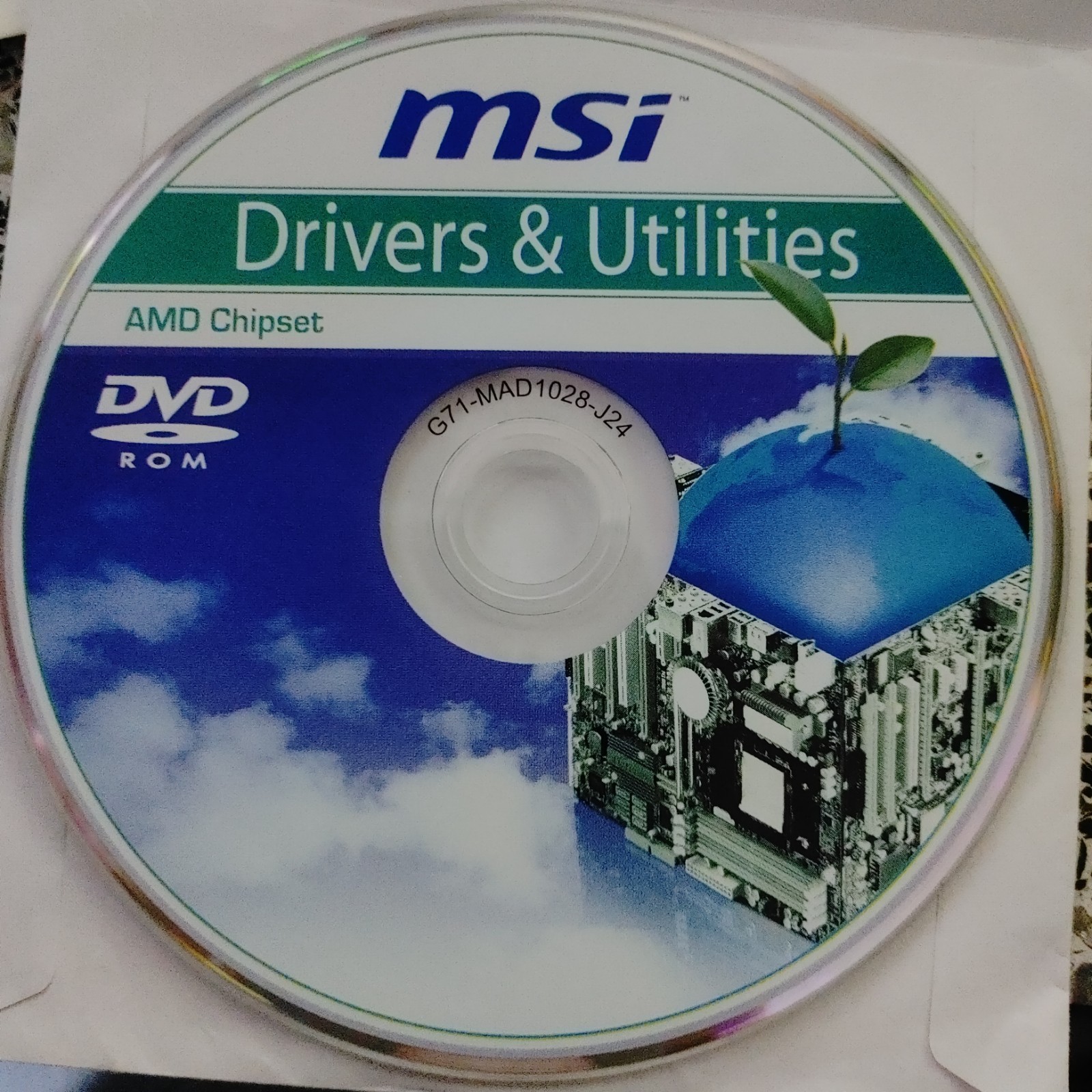 MSI Drivers & Utilities AMD Chipset DVD CD ROM G71-MAD1028-J24