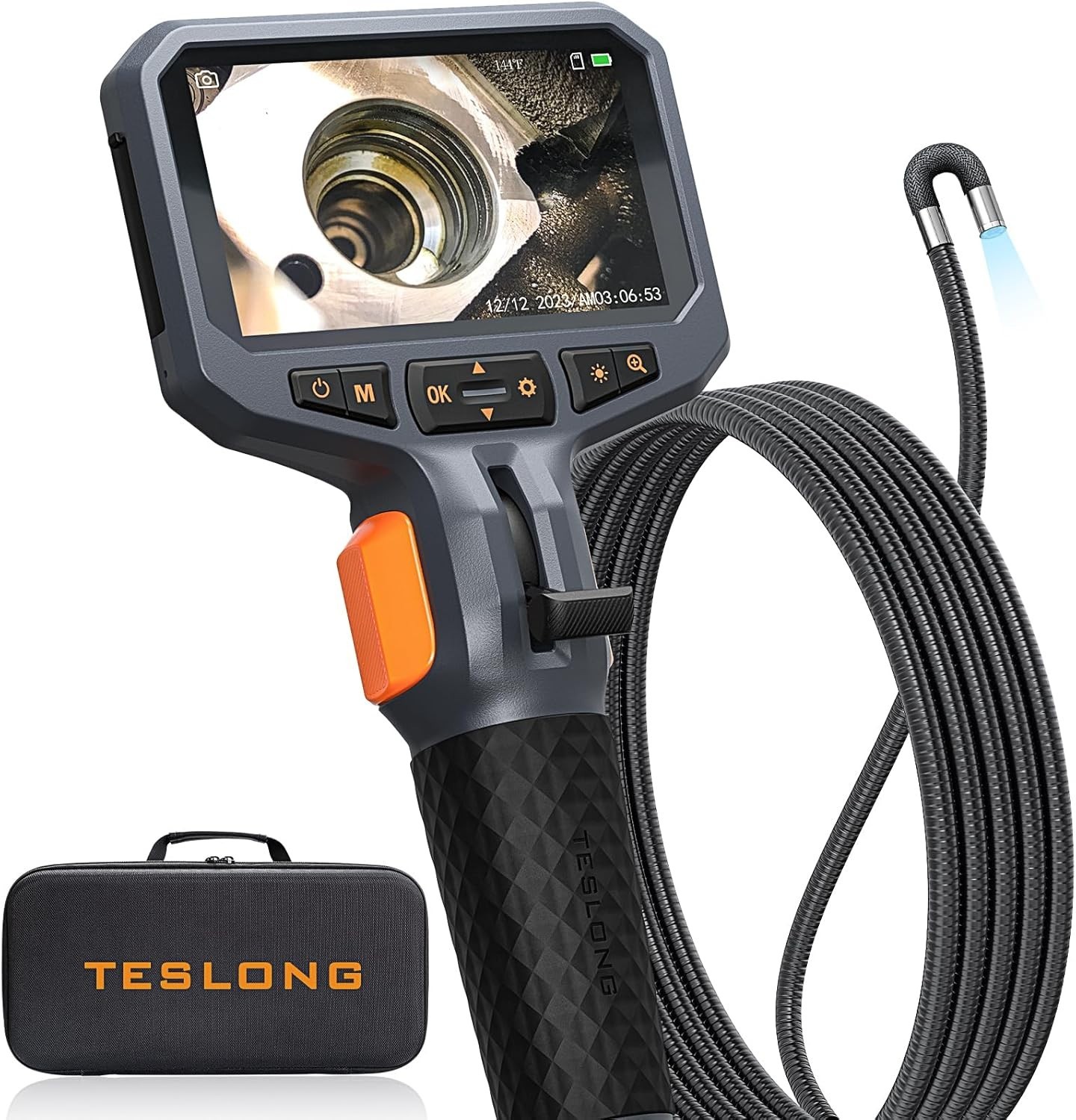 Teslong 6.5mm Two-Way Articulating Borescope Endoscope Inspection Camera 10FT