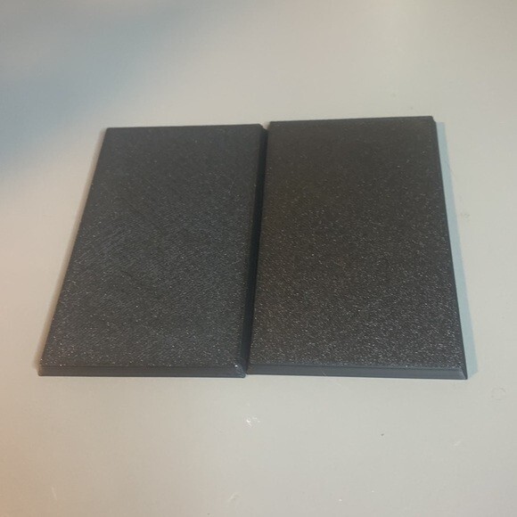 Pack of 2 60mm x 100mm Rectangle Solid Top Warhammer Wargames Bases