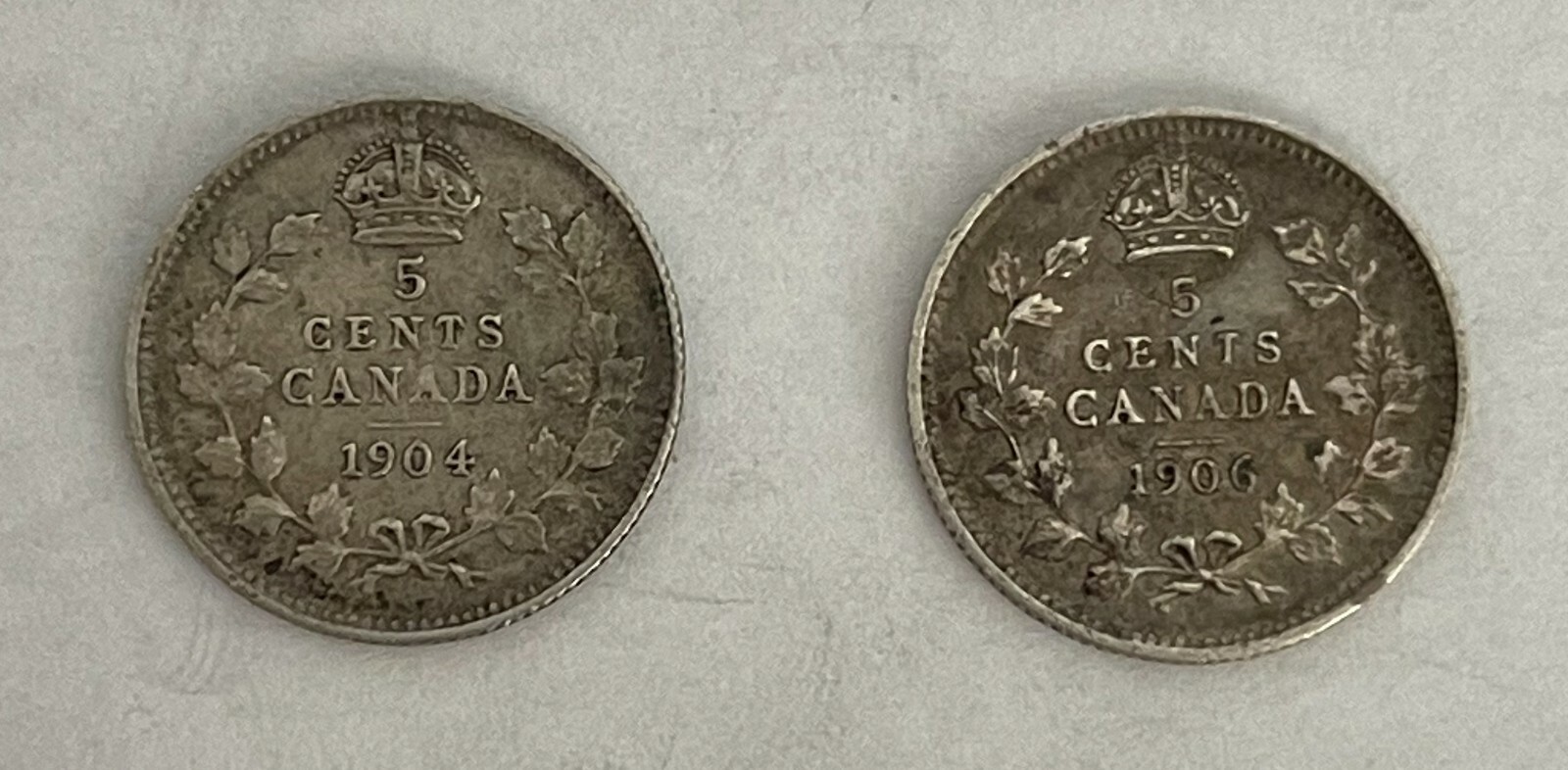Canada 5C 1904 & 1906 XF (#1728)
