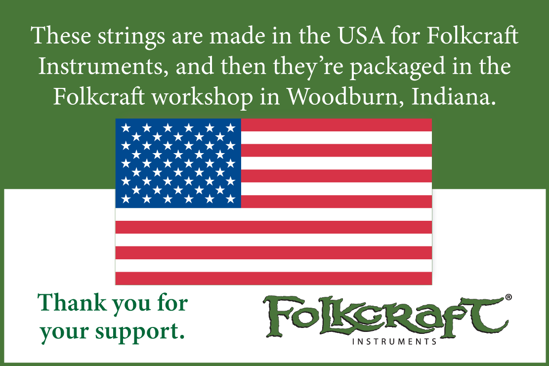 Folkcraft® Mountain Dulcimer String Set, Ball Ends (.012" .015" .024"RW)