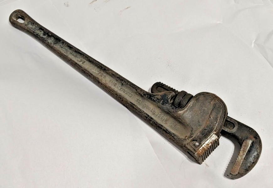 Ridgid 24" Heavy Duty Steel Pipe Wrench Black  Made In USA  Vintage