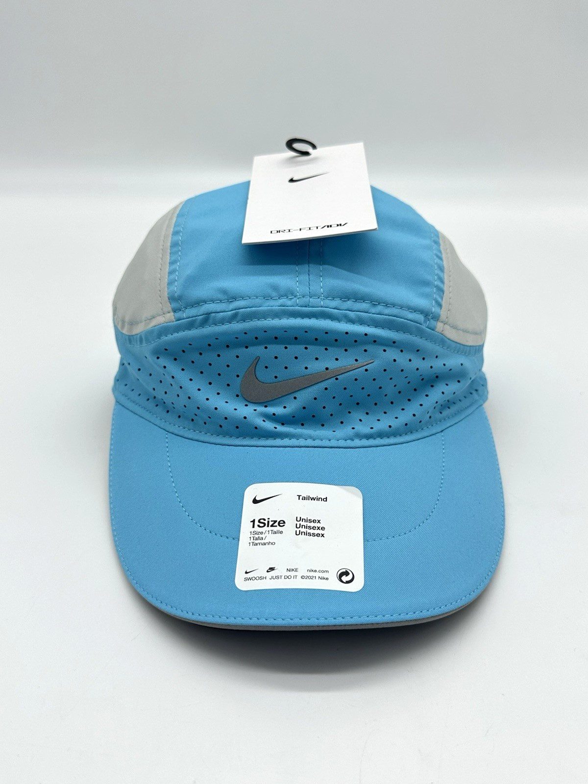 Nike Tailwind DRI-FIT 5-Panel Adjustable Run Elite Hat Light Blue BV2204-416
