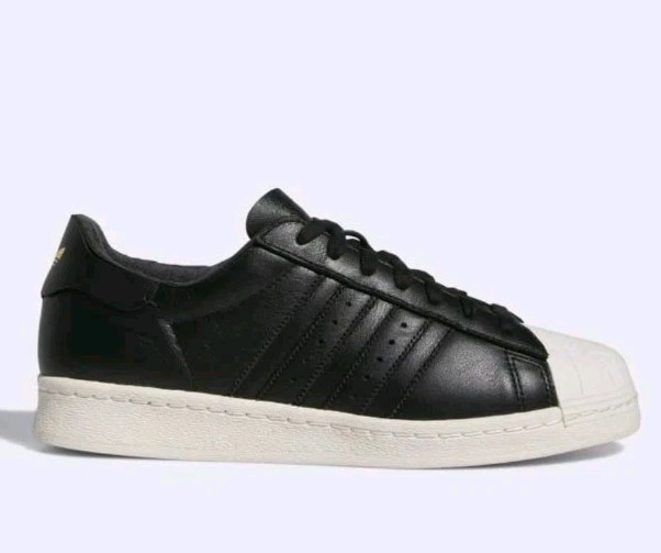 Adidas Superstar 82 Low Shell Toe Men's Leather Shoe Black/White/Gold [GW1799]