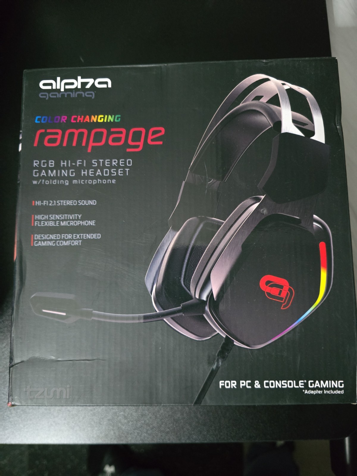 Alpha Gaming Color Changing Rampage RGB Hi Fi Stereo Gaming Headset