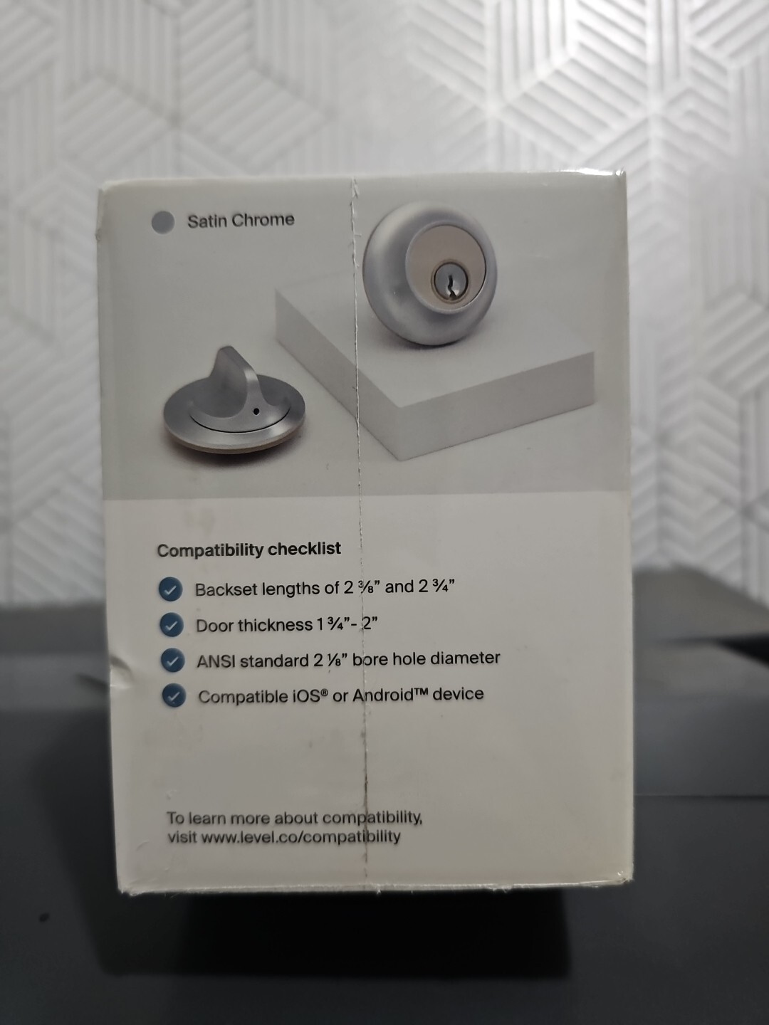 Level Lock Keyed Entry Smart Door Lock - Satin Chrome