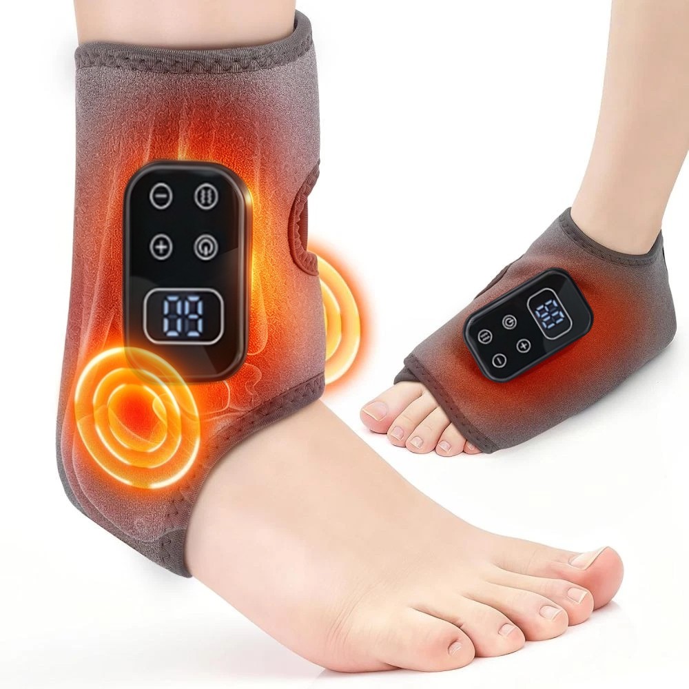2Pcs Foot Ankle Massager Relieve Ankle Pain 5 Heat Levels 5 Vibration Modes