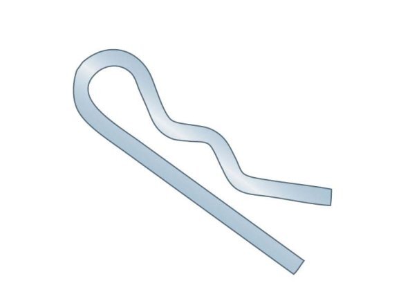 Bridge Hitch Hair Pin Clip .054 x 7/8 MB Spring Wire ZC (500 Pieces)