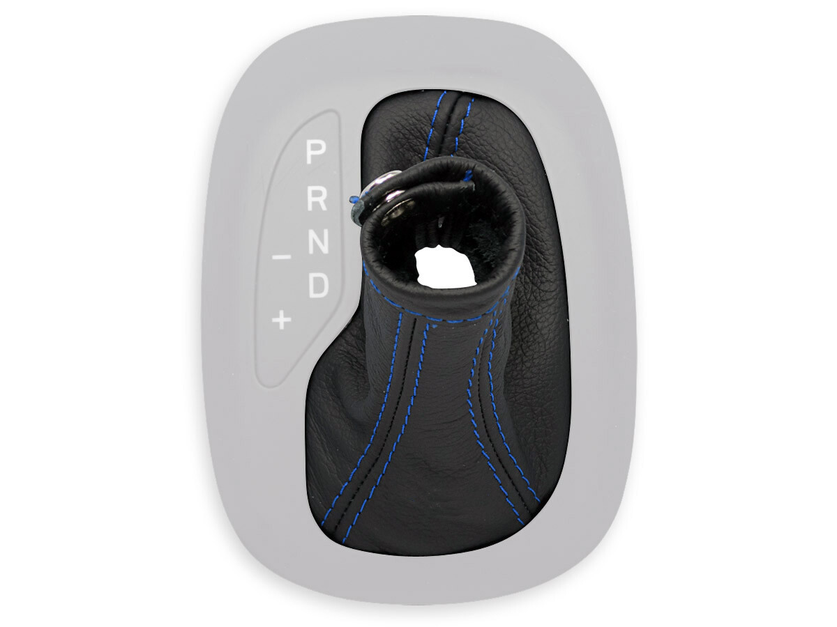 FOR FIAT 500X automatic GEAR SHIFT BOOT GAITER LEATHER STITCHING BLUE
