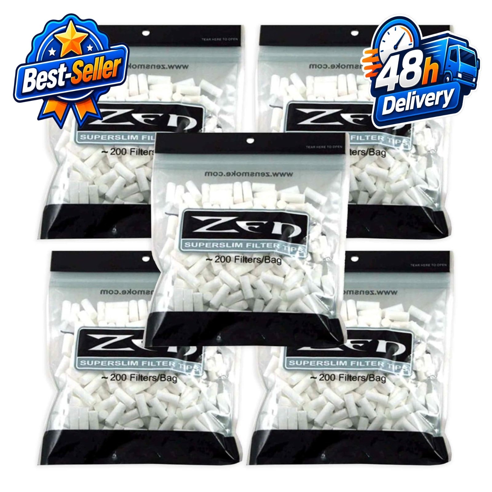 ZEN Superslim Filters - 1000 Count Cigarette Filter Tips