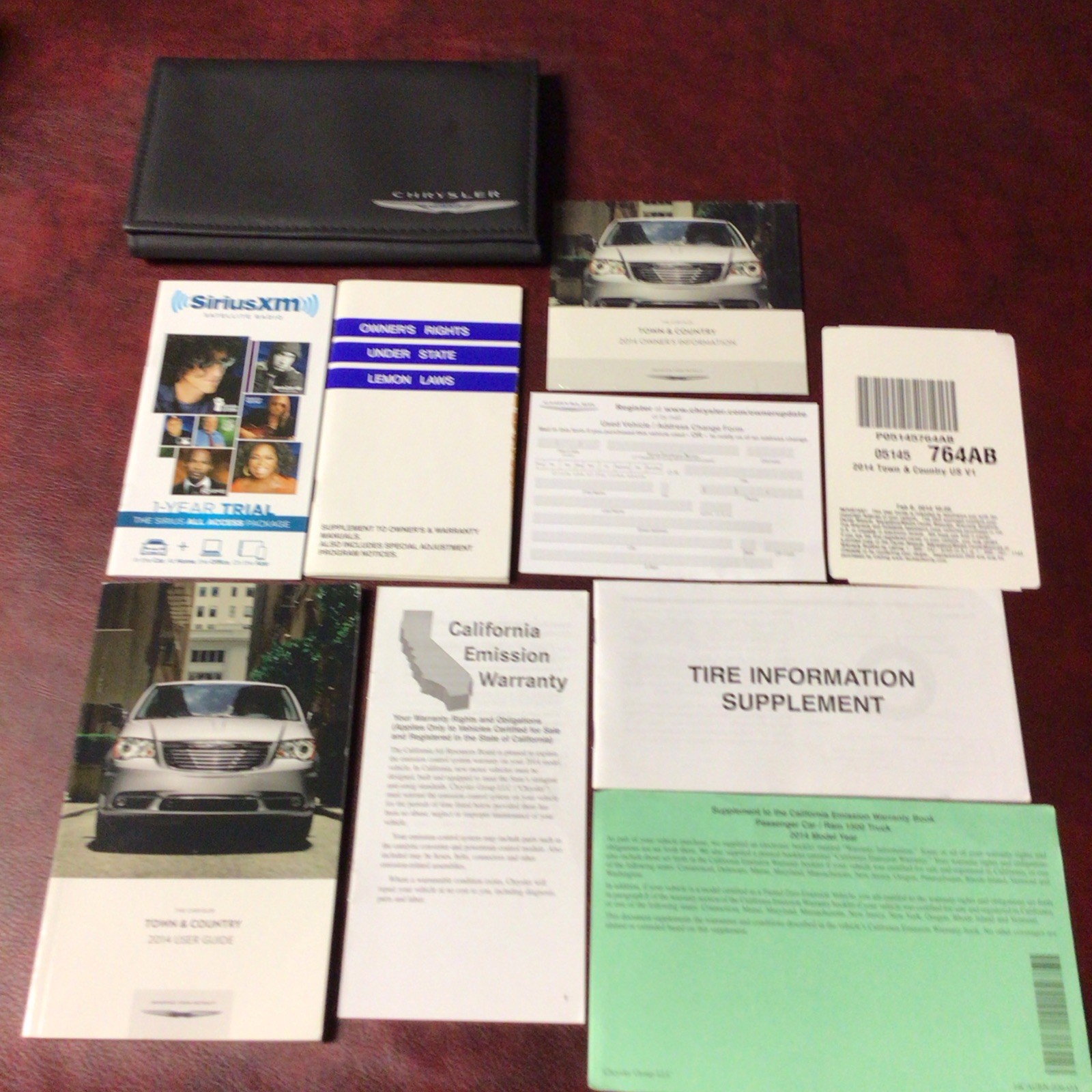 2014 CHRYSLER TOWN & COUNTRY OWNERS MANUAL BOOKS DVD XM GUIDE CASE ALL MODELS