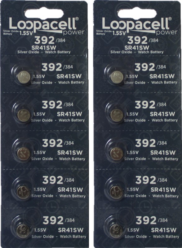 10 Loopacell 392/384 Silver Oxide Batteries