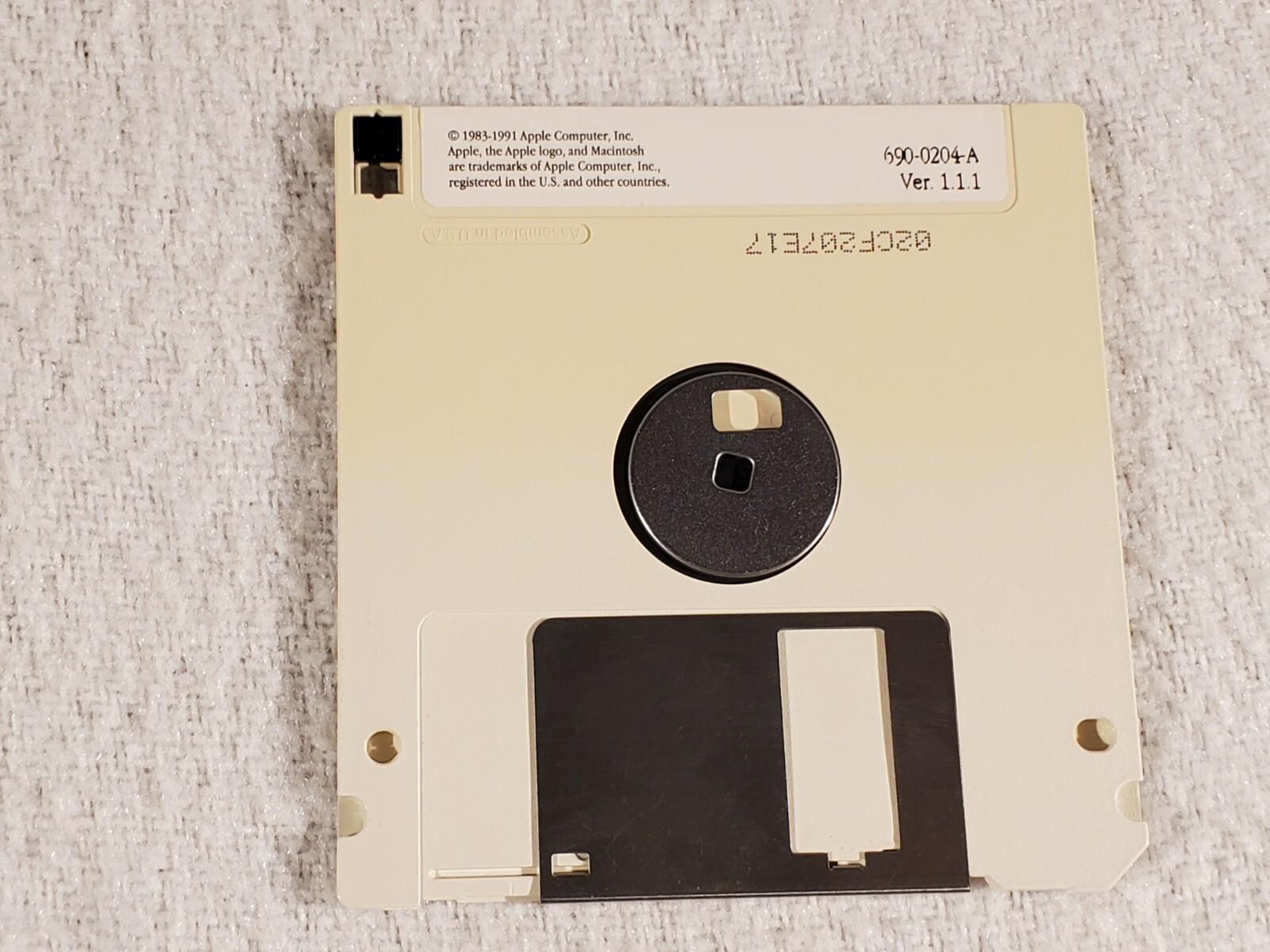 Macintosh System 7 Tune-Up v 1.1.1 1992 Apple Computer Software 3.5" Floppy Disk