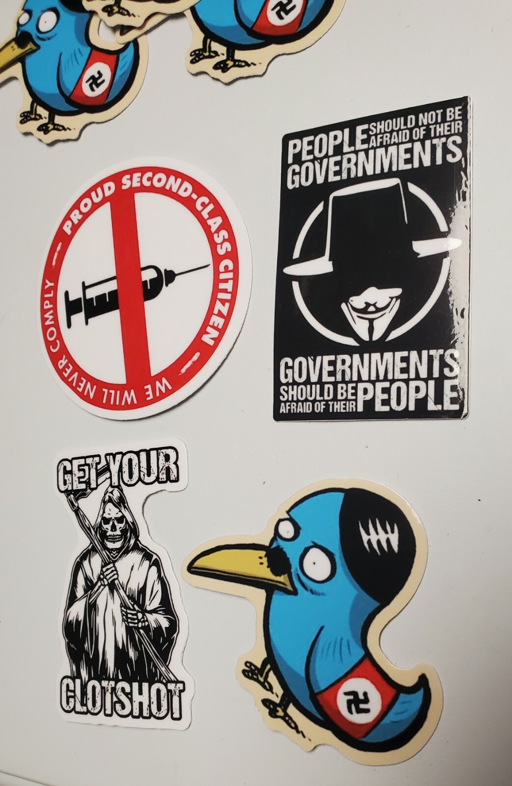 Vaccine Salesman 💉 ARREST FAUCI VARIETY PACK LOT OF 3 stickers
