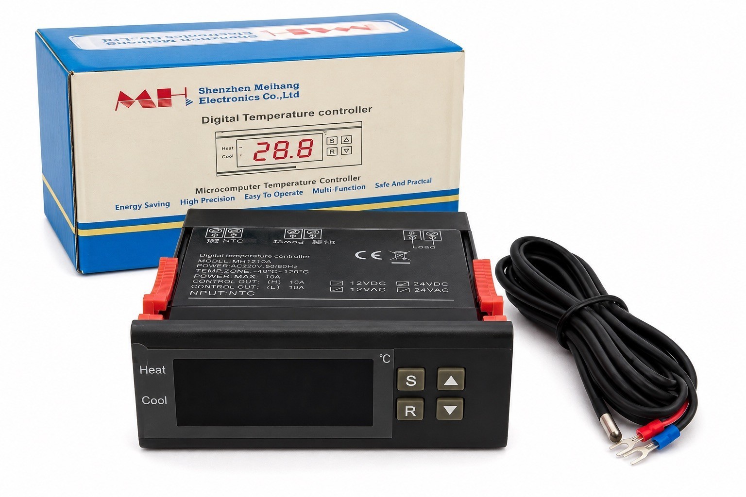 Genuine MH1210A Digital Temperature Controller 110-220V Thermostat -40°- 120C°